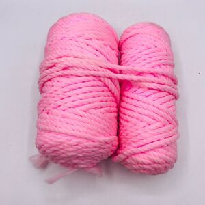 Twisted Acrylic Craft Rope, 3 Strand Stiff Craft Rope Bright Pink